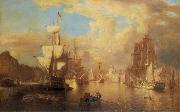 Thomas Pakenham Dublin harbour with the domed Custom House in the background Spain oil painting artist